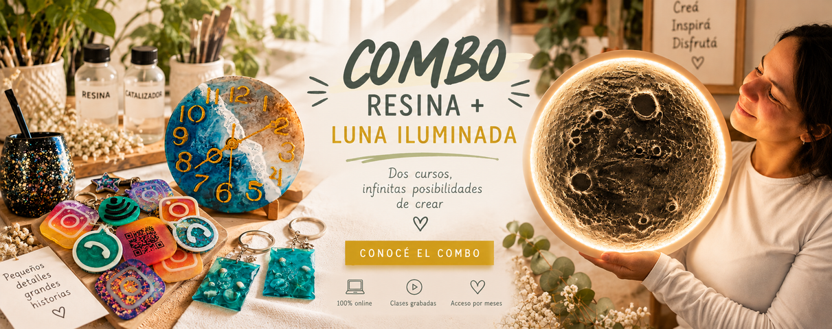 Combo Resina + Luna Iluminada