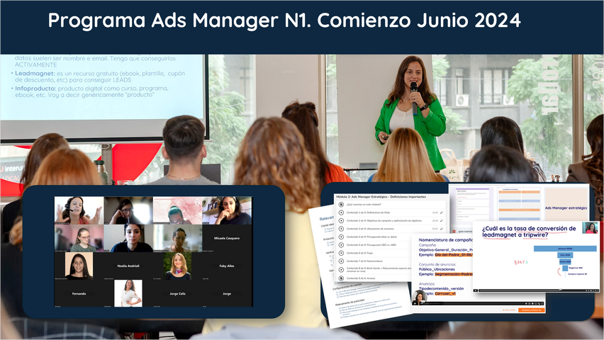 Programa Ads Manager Nivel I - especialista en Meta Ads. Inicio junio 2024