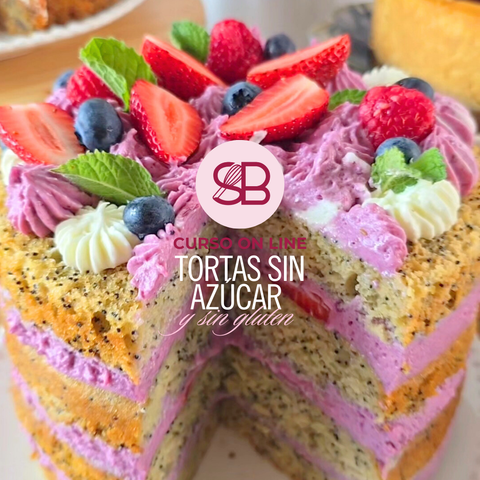 Curso online de tortas sin gluten y sin azúcar.