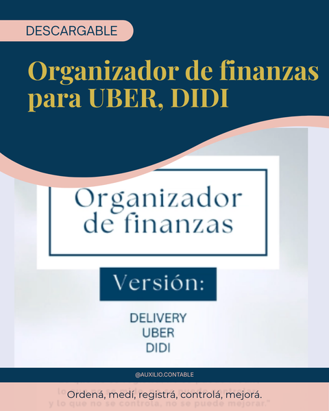 ORGANIZADOR DE  FINANZAS PARA UBER-DIDI-DELIVERY