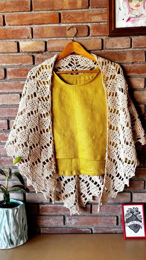 Chal y pashmina Rombitos 2x1