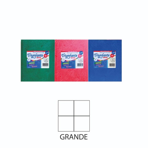 Cuaderno Escolar Triunfante 19x24 Cuadriculado Grande Araña T-D x50hj