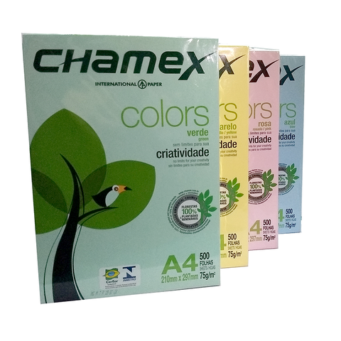 Resma A4 Color Chamex 75grs (500H)
