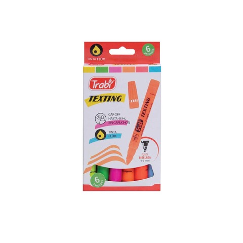 Resaltador Trabi Texting (Finito) Fluo x6