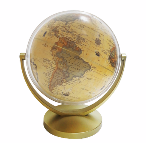 Globo Terráqueo Base Plast. Antiguo Multigiro 14 cm (147AWD) 