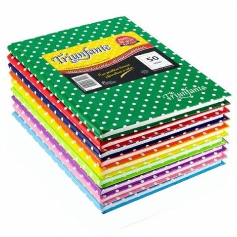 Cuaderno Escolar Triunfante 16x21 Rayado Pintitas T-D x48/50hj 