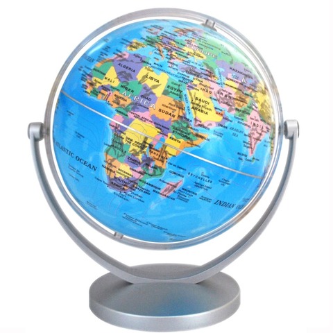 Globo Terráqueo Base Plast. Político Multigiro 20 cm (207 WD) 