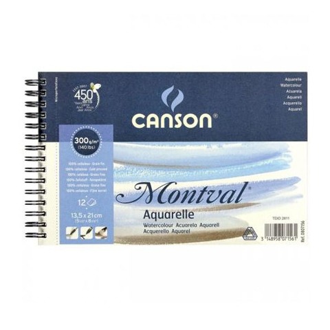 Block Canson Montval 300grs - 13.5 x 21 cm (Álbum) Espiral