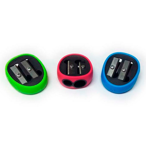Sacapuntas Keyroad Rubber Grip 2 Bocas (KR971835)