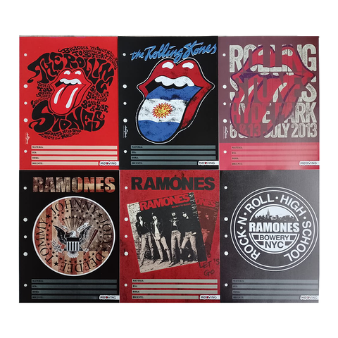 Separadores A4 Mooving Rolling Stone & Ramones 