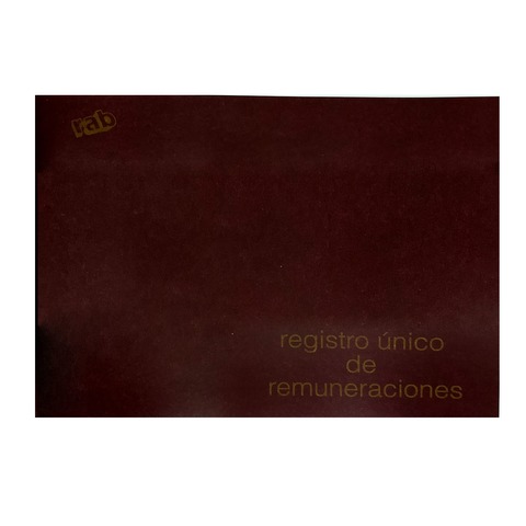 Libro Rab Reg. único de Remuneraciones TF-24 Folios (2308)