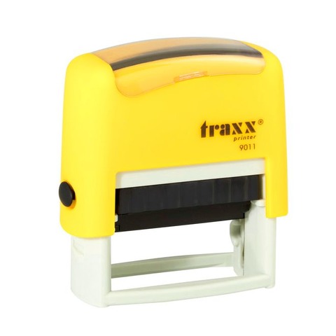  Promo sello completo Traxx (9011) Amarillo + 3 líneas de texto