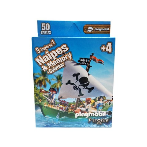 Cartas Naipes y Memo Test Playmovil Piratas