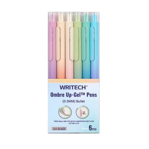 Lapicera Writech Space Up Aurora Gel 0.7mm Retractil x6 (W-015G07-PL6)