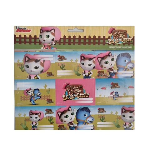 Etiquetas Princess Colours Disney La Sheriff Callie x9