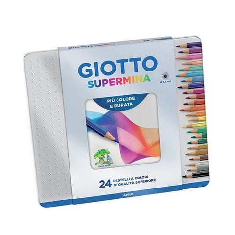Lápiz Giotto Supermina x24 Lata. Mina 3.8mm