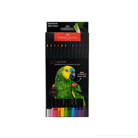 Lápiz Faber Castell SuperSoft Clásicos x12 (Colores vivos)
