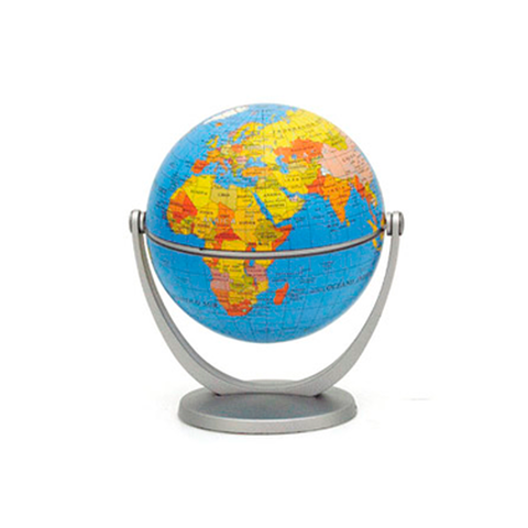 Globo Terráqueo Base Plast. Político Multigiro 10 cm (107) 