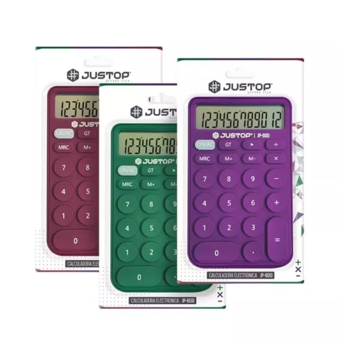 Calculadora Justop JP-600 12 Dígitos (8.5x14cm)