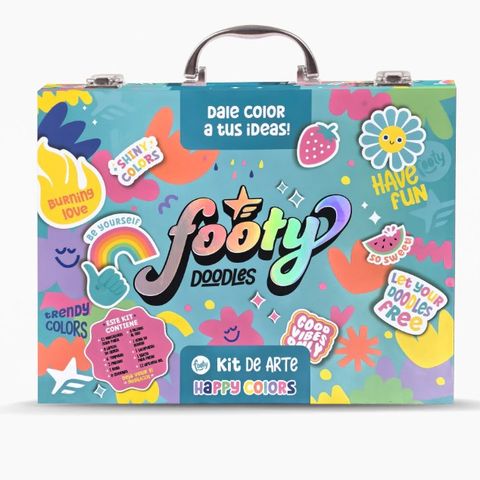 Set de Dibujo Footy Valija Happy Colors Verde (SET503)