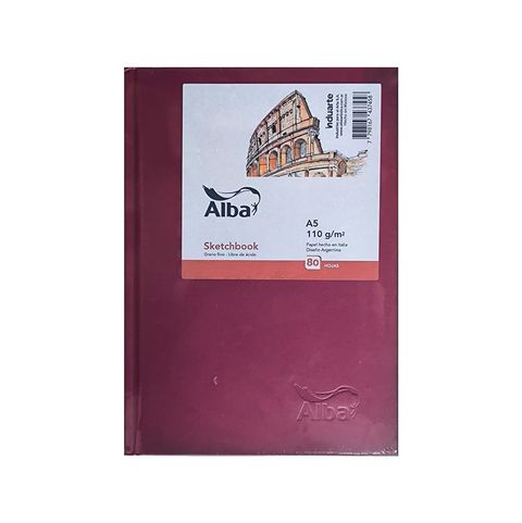 Block/Cuaderno Alba P/Boceto Sketchbook A5 110Grs. 80Hj Tapa dura