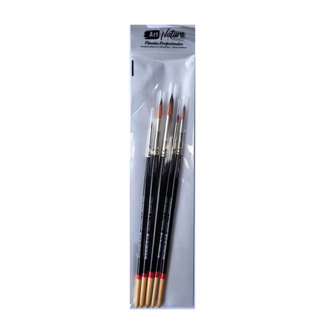  Pincel Set Art Nature Sintético Redondos Surtidos x5 
