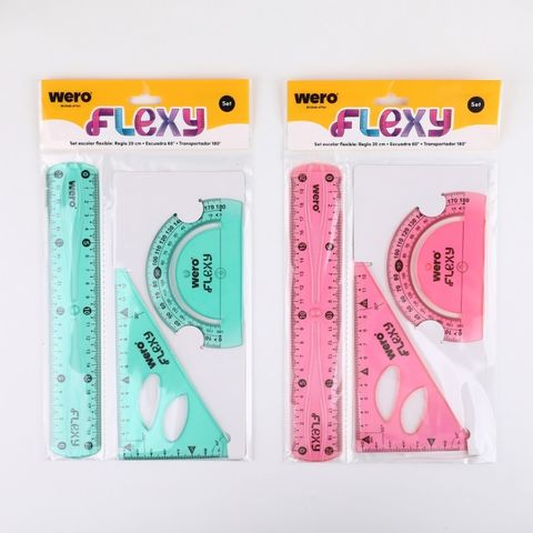 Set de Geometría Wero Flexible 20cm 3 Piezas (4329)