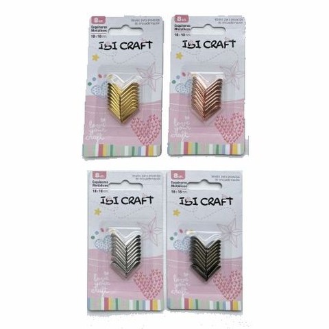 Protectores de Esquinas Metálicos Ibi Craft x8 Unidades 18x18mm