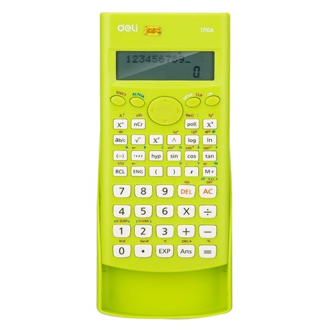 Calculadora Cientifica Deli E1710 (240Func) 12Dig. Verde Manzana