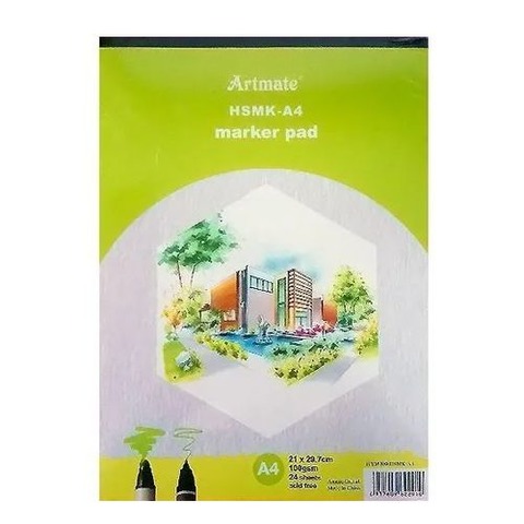 Block Artmate Marcador (100gr) (21x29.7cm) (HSMK-A4) Marker Pad - Emblocado