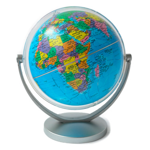 Globo Terráqueo Base Plast. Político 14cm (147WD)