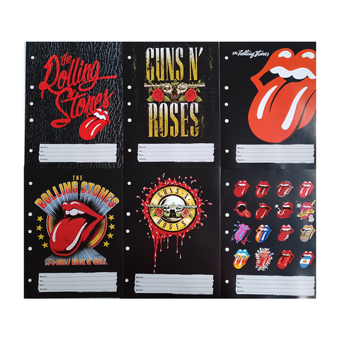 Separadores A4 Mooving Rolling Stone & Guns N´ Roses x6