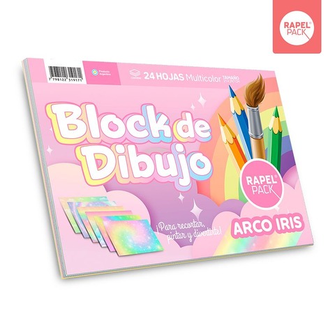 Block de Dibujo tipo nene Nº5 Rapel Pack x24Hj Fantasía 