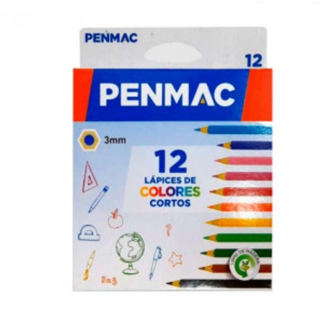 Lápiz Penmac Color x12 Cortos