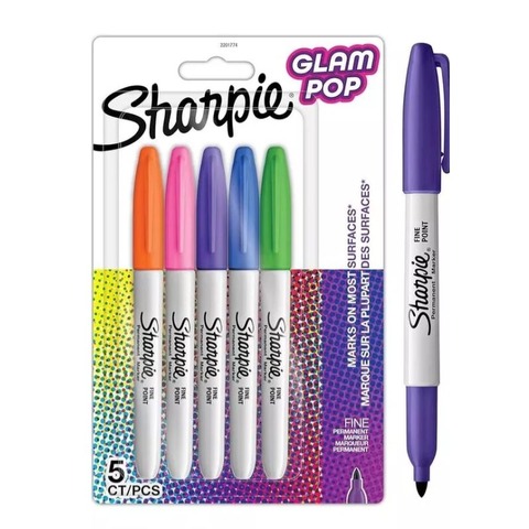 Marcador Sharpie Set x5 Fino 