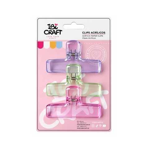 Broche clip acrilico Ibi Craft x3 Unidades (120130)