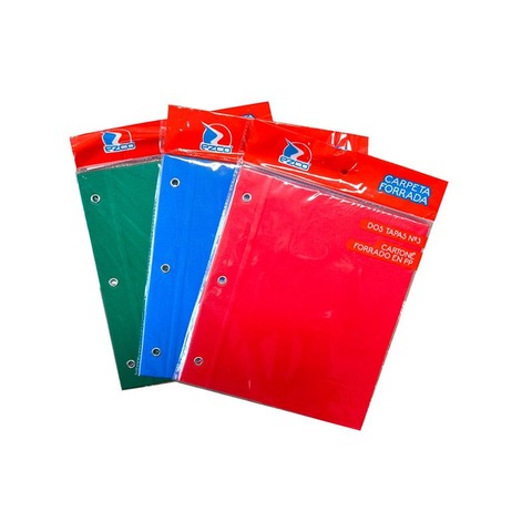 Carpeta N°3 dos tapas Ezco Cartón Forradas de Colores lisos