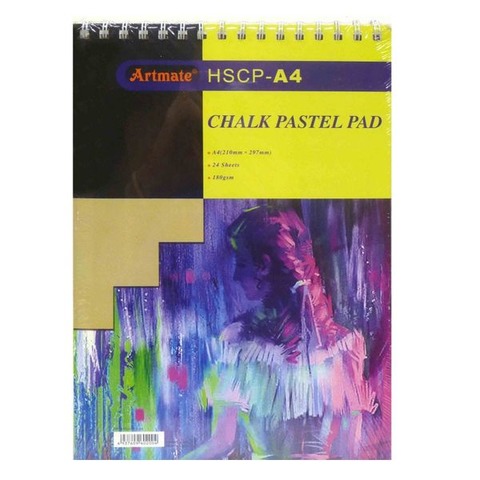 Block Artmate Pastel Tiza (180gr) (21x29.7cm) (HSCP-A4) Chalk Pastel Pad - Espiral
