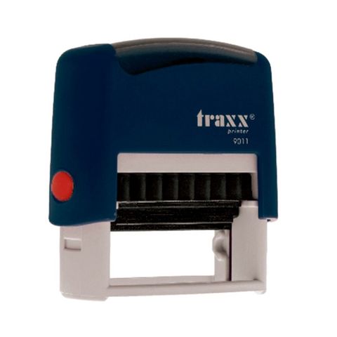  Promo sello completo Traxx (9011) Azul Oscuro + 3 líneas de texto