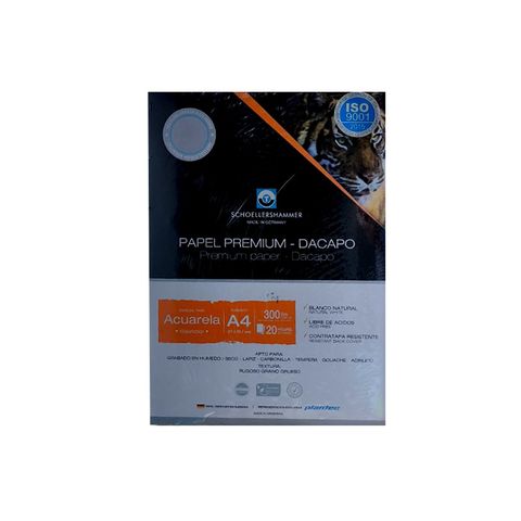 Block Plantec/Schoeller P/Acuarela Da Capo (300gr) (A4) (20H) (89772) 