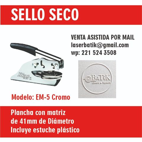 Pinza Shiny para Sello Seco (EM-5) 41mm Diametro 