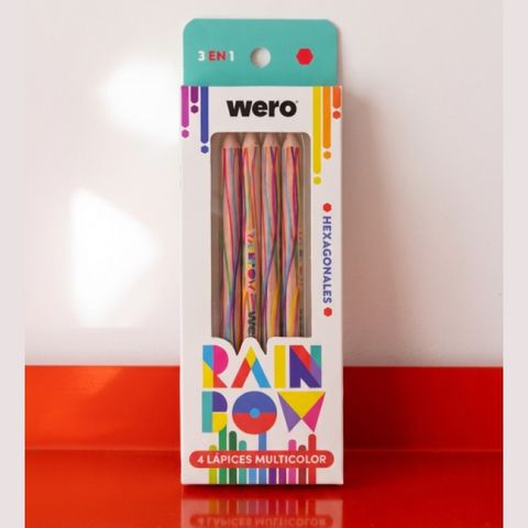 Lapices de Colores Wero Multicolor x4 Rainbow