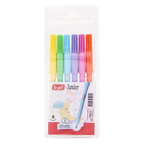 Marcador Trabi Junior x 6 Pastel