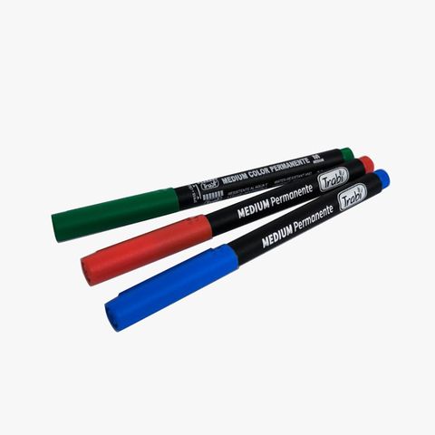 Promo Marcador Trabi Permanente Medio 2.5mm x3 (Azul-Rojo-Verde)