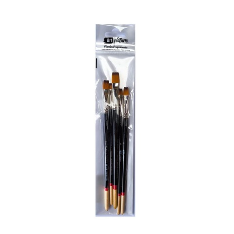  Pincel Set Art Nature Sintético Planos Surtidos x5 