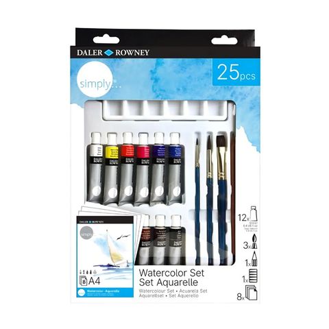 Acuarela Daler Rowney Set x25 Piezas Simply (0623)
