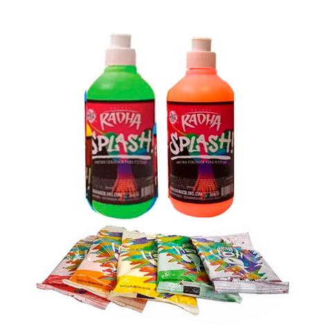 Kit Pintura para Festejar 2+5 (2 Potes de pintura+ 5 Polvos de Colores) Nar-Verde