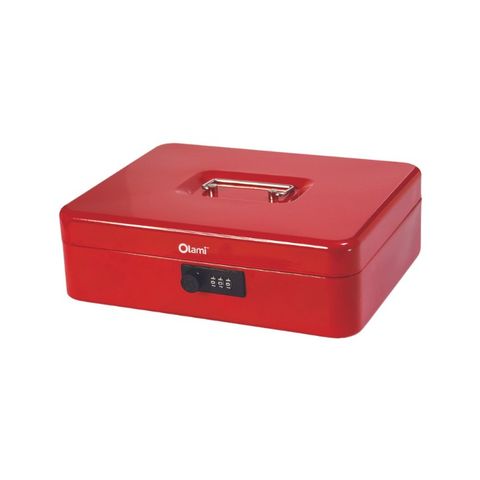 Cofre Portavalores Olami CV104 Num 12 Extra grande (30x24x9cm) Rojo