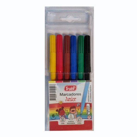 Marcador Trabi Junior x 6 Clásicos Punta Redonda