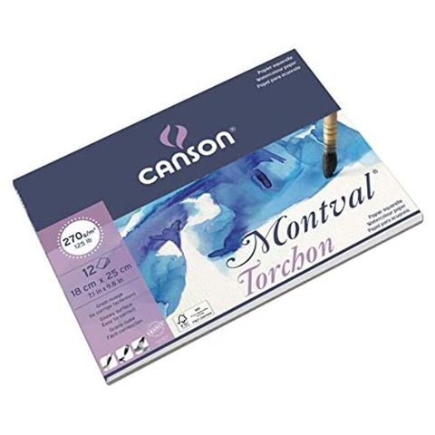 Block Canson Montval Torchon 270grs - 18x25 (Encolado)